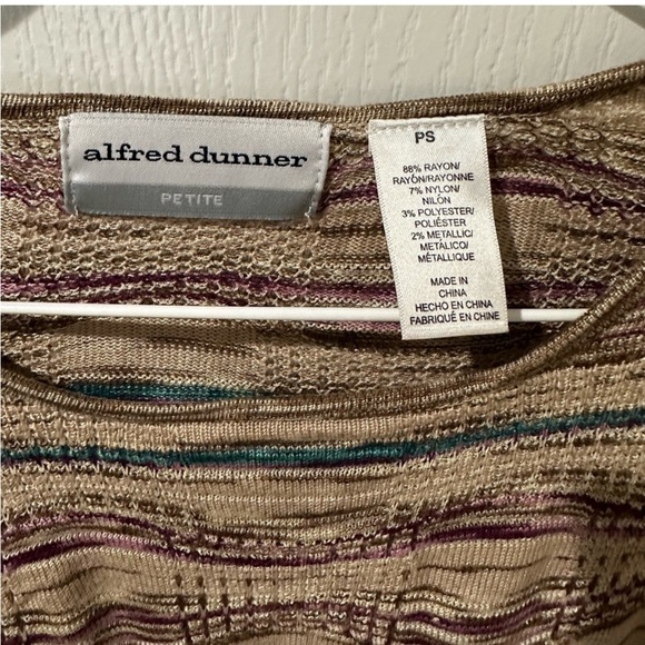 Alfred Dunner Multicolored Striped Knit Top - Picture 5 of 8